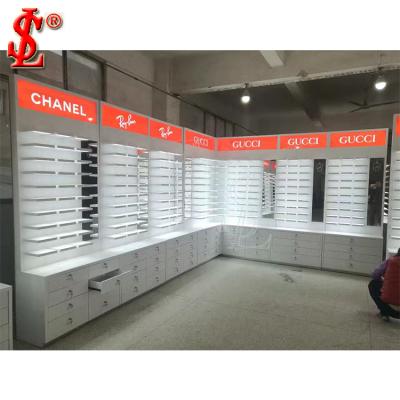 China Display Showcase For Shop Optical Sunglass Glass Design Fashion Store Decoration Retail Shop Display Kiosk for sale