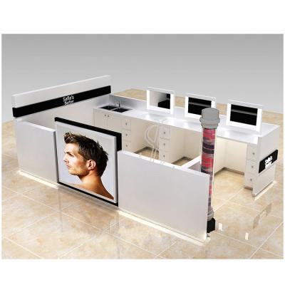 China Barber shop display stand design hair salon display rack store design for sale