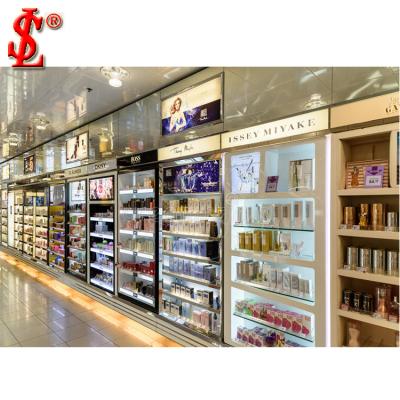 China Shopping mall interior decoration design for cosmetic store with display showcase provided by makeup store fixture for sale