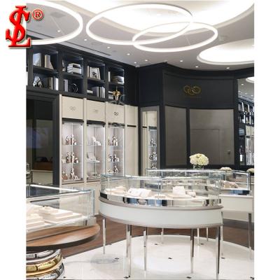 China Jewelry Store Jewelry Showroom Designer Jewelry Showcase Glass Display for Jewelry Shop Design Counter for sale