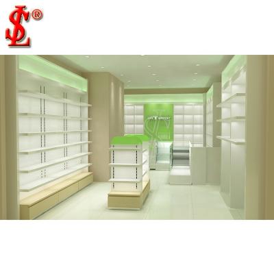 China Pharmacy Furniture With Pharmacy Shelves Modern Farmacia Store Interior Design Retail Display Pharmacy Furniture With Pharmacy Shelves for sale