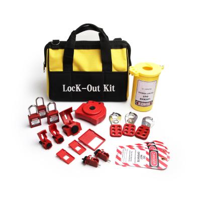 China Upgraded Electric Security Lockout Tool Box OEM Factory Lock Bag Security Padlock Steel Lockout Kits for sale