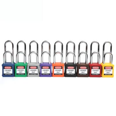 China New Types High Security Metal Safety ABS Shackle Lock Steel Body Plastic Padlocks for sale