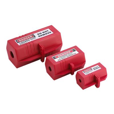 China Accommodates 2 to 4 pieces of padlock OEM industrial cheap price polypropylene electrical lockout red socket material for sale