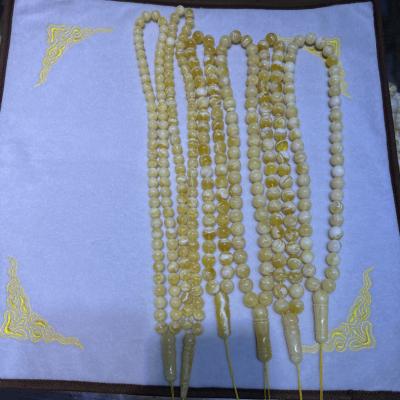 China 100% Imam's Natural Color Wholesale Natural Jewelry 10-14mm Islamic Russian Amber Muslim Prayer Beads for sale