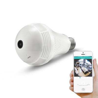 China Indoor CCTV Bulb DVR Camera Security Surveillance With LED Light Mirror Face Bulb Wifi IP Remote Control Hidden Camera for sale