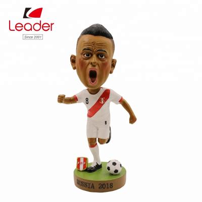 China China BSCI footballer bobblehead souvenir footballer shake head doll, footballer head shake doll for sale