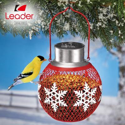 China China BSCI Audit Factory Lantern Design Bird Feeder With Solar LED Light Bird Feeder for sale