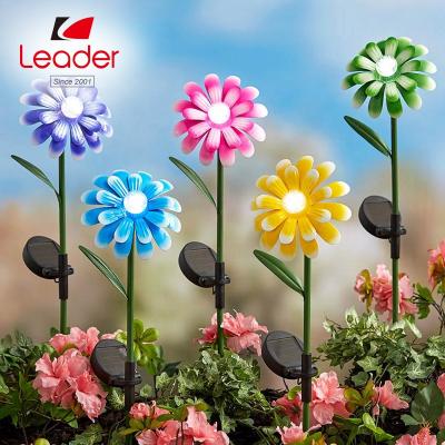 China China Outdoor Lawn Patio Ornaments Solar Light Metal Ornamental Garden Stake Flower Stake for sale