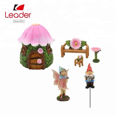 China China Plant Flower House Miniature Fairy Garden Kit, Set of 8 Miniature Fairy Garden Accessories for sale