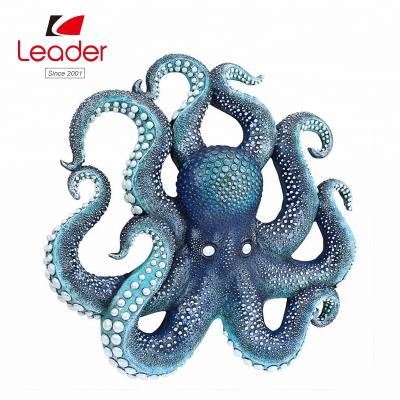 China Octopus Wall Sculpture Factory Direct Resin Octopus Wall Art, Coral Reef Deadly Blue Octopus, Octopus Wall Decor for sale