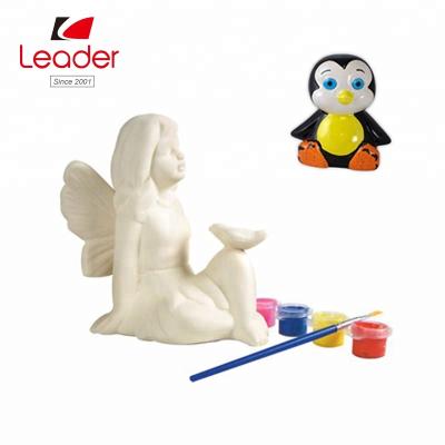 China Penguin Statue Ceramic Design Your Own Color Angel Ceramic Statue For Home Decoration for sale