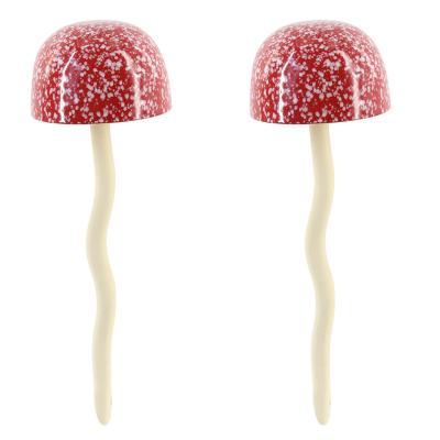 China Garden Stake 2022 Spring Garden Ornament USD1.65 MOQ 6pcs Ceramic Mushroom Stakes for sale