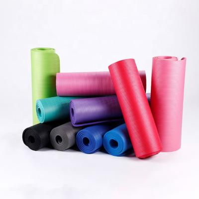 China Wholesale Custom Gym Nbr10mm Yoga Mat Natural Pilates Yoga Mat Eco-Friendly Gym Fitness Mat for sale