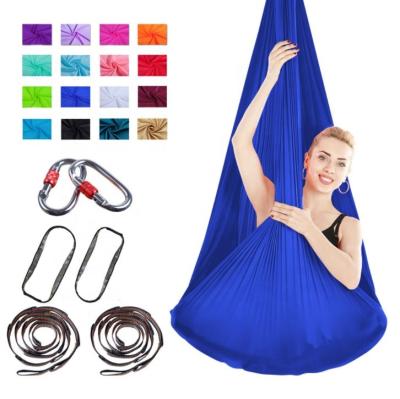 China Fitness for Indoor Yoga Yoga Loops and Ropes Stretch Hammock Yoga 4m Air Silk Yoga Hammock for sale