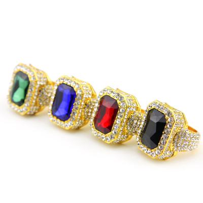 China Hot sale wedding party rhinestone diamond fine polish cool bling gemstone rings men wiggle nipple ring for sale