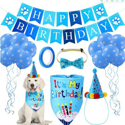 China Viable Hot Sell Dog Birthday Boy Girl Hat Sashes With Cute Doggie Birthday Party Supplies Decorations for sale