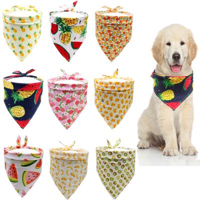 China Viable Colorful Pattern Cotton Dog Bandana Puppy Scarf Dog Saliva Towel Dog Neckerchief for sale