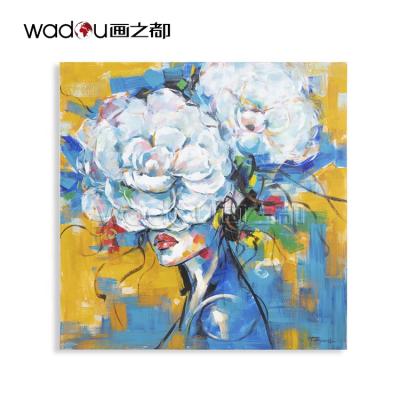 China Hot Selling Modern Fashionable Home Decor Wall Art Women 3d Oil Painting Flower Custom Oil Paintings for sale