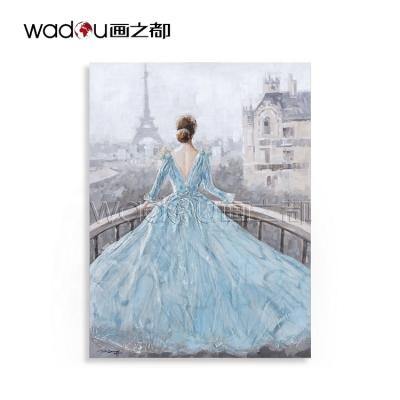 China Hot Selling Paris Fashion Women 3d Wall Art Oil Paintings Custom Made Oil Paintings Modern Fashionable Home Decor Wall Ware for sale