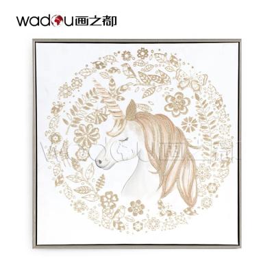 China Birthday Gift HD Canvas Print Wall Art Printing Service Custom Unicorn Modern Custom Animal Canvas Print With Frames for sale