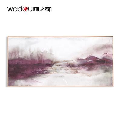 China Custom Abstract Wall Art Sanded Texture Abstract Scenery Canvas Printing Pictures Printed Modern Canvas With Frames for sale