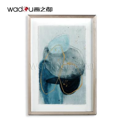 China Original Artwork Abstract Custom Modern Wall Art Foil Printed Canvas Parchment With KT Board Stretched Canvas With Frames for sale