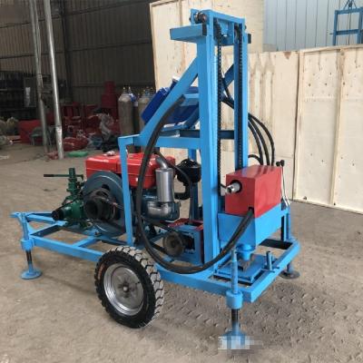 China Water Well Drilling Rolled Well Drilling Rig Portable Rotary Machine 50m 100m for sale