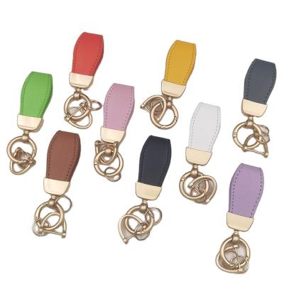 China Leather New French style small fresh multi-color creative exquisite trendy brand short car lambskin key chain pendant for sale