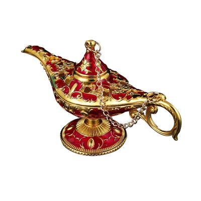 China Europe European Retro Crafts Decoration Creative Ornaments Props Wishing Light Model Gift Metal Trumpet Ancient Magic Lamp for sale