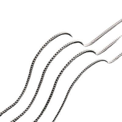 China Side chain Metal necklace men's simple titanium steel chain stainless side thin twisted women's jewelry with diy wholesale for sale