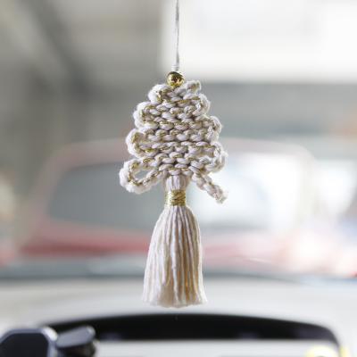 China Punk Bosimi Asia-America cross-border Christmas car pendant Hand-woven intangible leaves leaf for sale