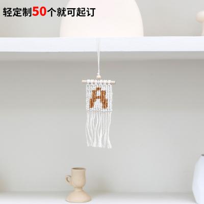 China Punk Vintage A letter home pendant Factory custom perfume diffused Nordic wind knot hand-woven room for sale