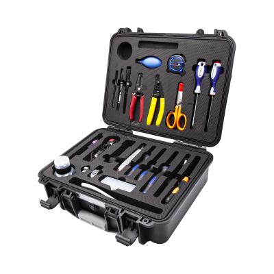 China Comfortable Clean Handle FTTH Fiber Optic Network Splicing Cleaver Cutting Fusion Pliers Toolkit Set Kit for sale