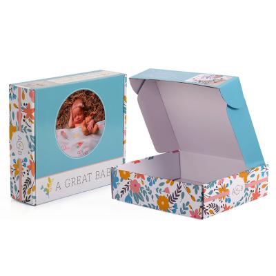 China Recyclable Custom Baby Tissue Product Born Gift Box Logo Baby Gift Packaging Boxes for sale