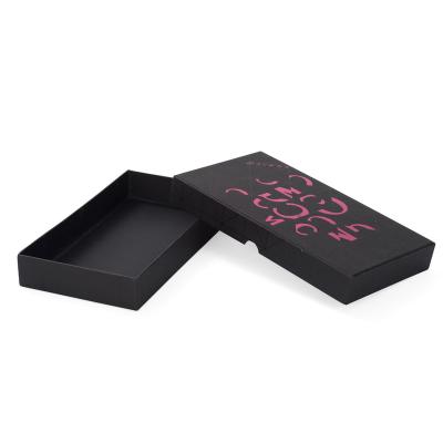 China Custom Recyclable Rigid Black Slim Printing Paper Small Treat Boxes for sale