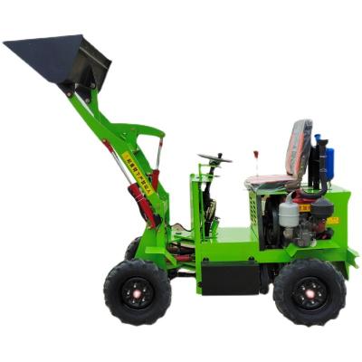 China Building material stores china factory 350kg 400kg 500kg mini electric diesel four-drive bucket loader for sale