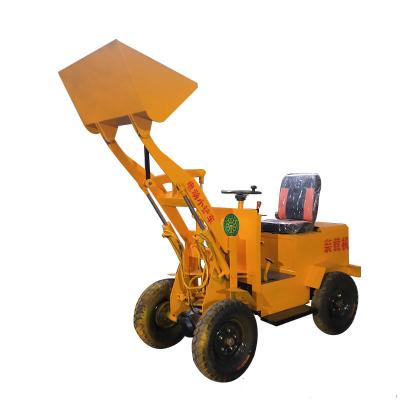 China Building material stores 500kg mini electric diesel four-drive bucket loader for sale for sale