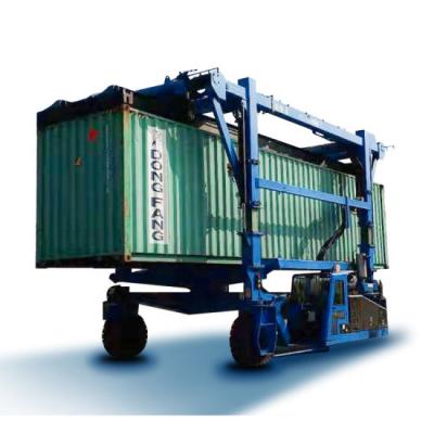 China Gantry crane 25ton 35ton 20feet 40feet container disesl drive rubber tire straddle carrier price for sale