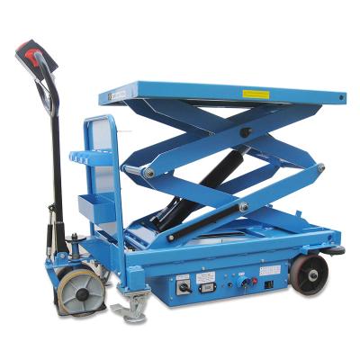 China 500kg 800kg 1000kg 1500kg Electric Mobile Full Handle Hydraulic Scissor Lift Widely Type Platform for sale