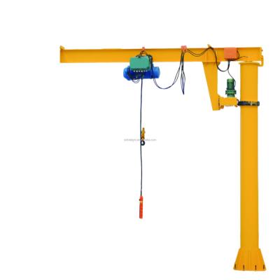 China 360 other degree rotating 1light duty manual electric pillar cantilever jib crane for sale for sale