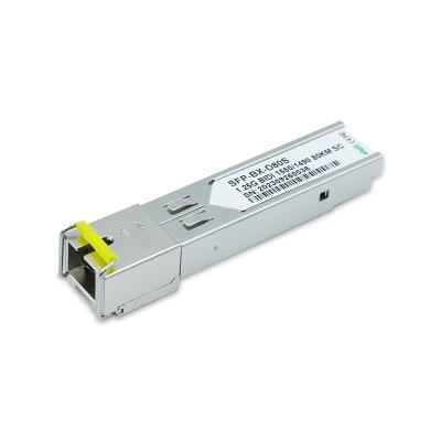 China Cisco Compatible 1G Transceiver 1.25GBASE BiDi SFP SC Conector SMF 80km alcance 1490nm 1550nm TX RX SFP en venta