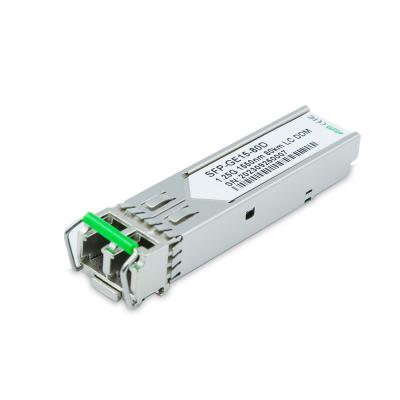 China Cisco Compatible 1G Transceiver 1.25GBASE SFP 1550nm 80km Duplex LC SMF Transceiver for sale