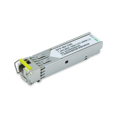 China Transceptor SMF 1G 40km alcance 1550nm TX 1310nm RX Cisco Compatible con el conector LC BiDi SFP de 1.25GBASE en venta