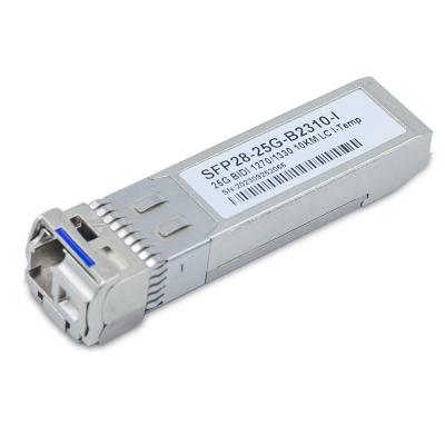 中国 BIDI 25G SFP28 トランシーバー 1270nm TX/1330nm RX 10km シンプレックス LC SMF 販売のため