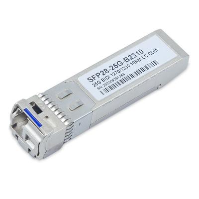 China SFP28 1270nm 25G optischer Empfänger 25GBASE BIDI Cisco kompatibel mit TX/1330nm RX 10km Simplex LC SMF zu verkaufen