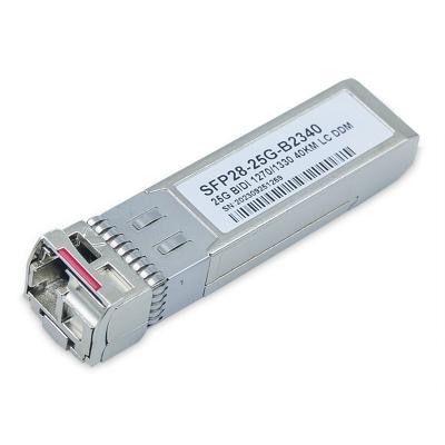 中国 1270nm 25GBASE BIDI SFP28 TX/1330nm RX 40km シンプルLC SMF 25G オプティック 販売のため