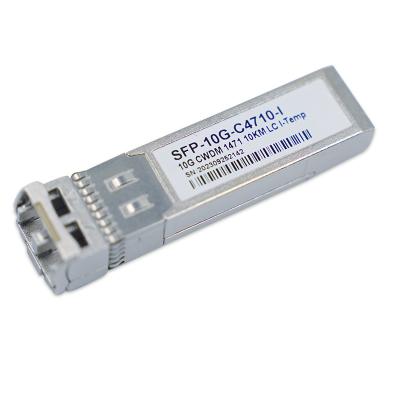 China CWDM 10GB SFP+ Transceiver 1470nm I-Temp 10km Over OS2 SMF LC Duplex SFP for sale