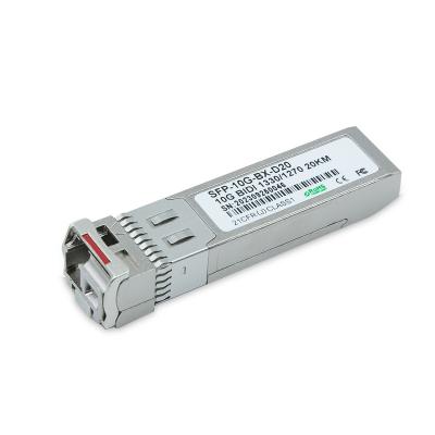 Chine 10GBASE BiDi SFP+ LC connector Single Mode 20km Reach 1330nm TX / 1270nm RX Transceiver Module à vendre