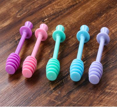 China Plastic Honey Splash Bar Honey Bar Multi-Color Plastic Honey Dipper for Eat for sale